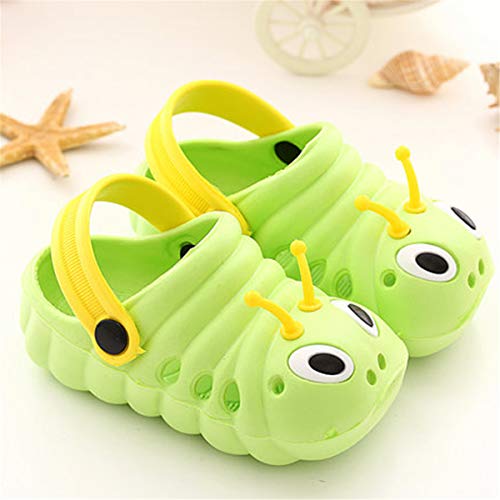 Tmeog Baby Sandals, Boys Girls Sandals Clogs Cute Caterpillar Slip On Lightweight Kid's Beach Slipper (Fruit Green, 2_Years) #TOP2