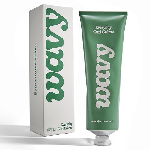 Wavy Everyday Curl Cream for Men Lightweight Curl Styling Cream with Natural Hold Frizz Control Textured Definition Naturally Scented with Lemon Pepper Clary & Geranium