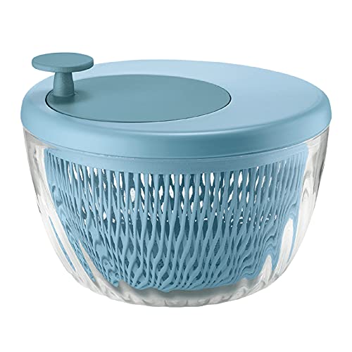 Dryer Spinning Strainer With Handle, Manual Salad Spinner, Serving Bowl To Wash, Dry, Serve Lettuce, Vegetables, Fruit, Clean Healthy Produce Kitchen #TOP4