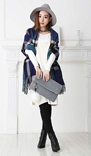 カービーズ マフラー ストール 大判 チェック 厚手 レディース コート 大判ストール タータンチェック の商品画像 4