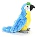 The Petting Zoo Blue Macaw Stuffed Animal Plushie, Gifts for Kids, Wild Onez Wildlife Animals, Parrot Plush Toy 9 inches