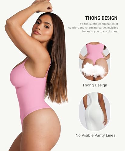 Image of FeelinGirl Shapewear Bodysuit for Women Tummy Control Body Shaper Going Out