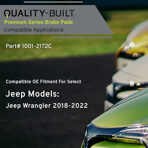 Image of QUALITY-BUILT Rear Ceramic Brake Pads, Premium 1001-2172C, Compatible with 2018-2022 Jeep Wrangler