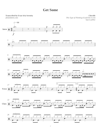 Chevelle - Get Some: Drum Sheet Music (JDS: Chevelle Collection) (English Edition)