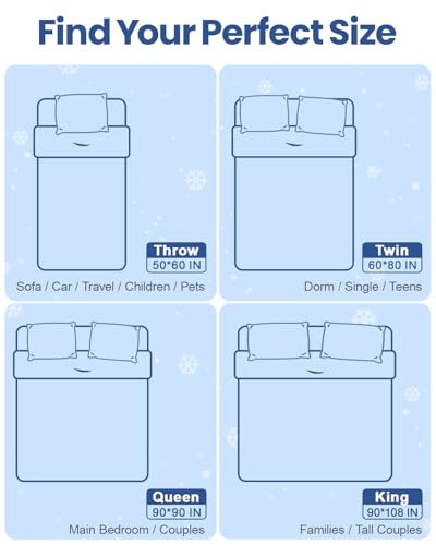 Ailemei Direct Cooling Throw Blanket for Hot Sleepers,Double Sided Cold Effect, Lightweight Breathable Summer Bed Blanket for Couch, Transfer Heat to Keep Body Cool Night Sweats,50