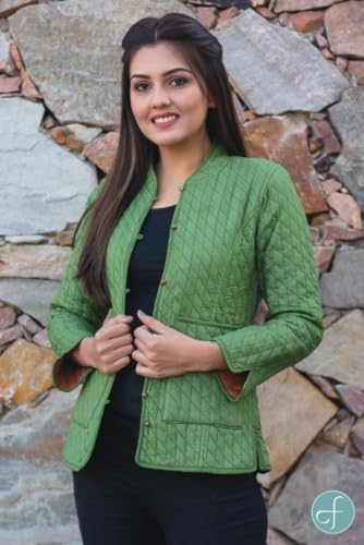 Image of Reversible Jacket for Women | Double Sided Quilted Jacket | Reversible Winter Jacket for Women | Stylish Ethnic Printed Jacket | Warm & Comfortable Casual Outerwear