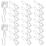 DEARMAMY 30 Stück Gardinenschienen Gleitrollen aus Kunststoff mit Haken Vorhangzubehör für Fenster Tür und Duschvorhänge Kompatibel mit Gardinenschienen Systemen