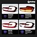 AoKeDing Tail Lights For BMW 2013-2019 F30 Refit G30 Taillights Non-Destructive Installation Start Running Water Steering Dual Reversing and Dual Rear Fog Lights Lamp(Red)