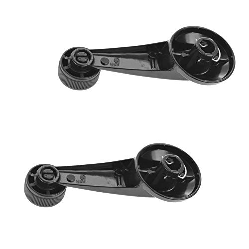 Image of TRQ Window Crank Handle Set Black Compatible with 1995-1997 Chevrolet Blazer 1994-1997 S10 GMC Jimmy Sonoma 1996-1997 Oldsmobile Bravada