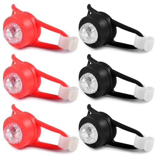 6 Stück LED Kinderwagen Licht,Wasserdichte Silikonleuchten, Kinderwagenlicht Silikon mit Heller 3 Leuchtfunktionen Kinderwagenlicht für Kinderwagen,Läufer,Outdoor,Jogger