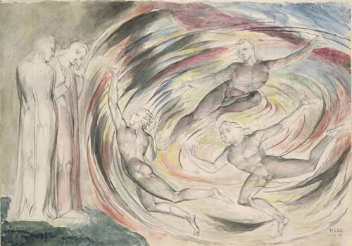 Cuadro Divina Comedia de William Blake Lienzo Decorativo para Vestir Paredes de Dormitorio 1