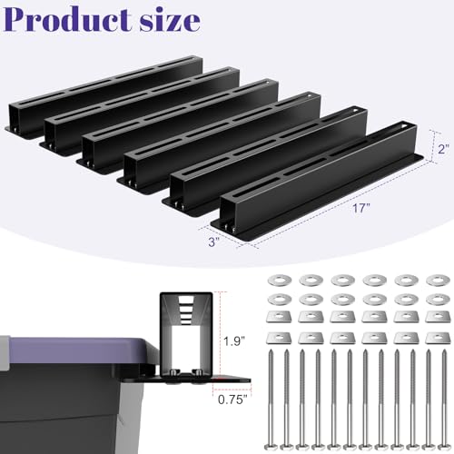 Linone-Ceiling-Storage-Rack-6-Sets-for-5-Bins-16-Inch-Heavy-Duty-Overhead-Garage-Storage-Rack-Adjustable-Ceiling-Bin-Storage-System