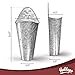 Hallops Galvanized Wall Planters - Two (2) Large Premium. Farmhouse Metal Hanging Vase. Rustic Decor. Tall Container for Easter Flowers or Planets. Tin Style Bucket or Pocket