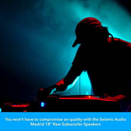 seismic audio - 1834 raw subwooferswoofersspeakers - pa dj pro audio replacement sub - 750 watts rms - 240 oz magnet - 8 ohms - 434 voice coil