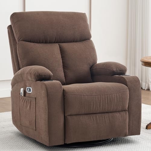 Ketaiyou Power Swivel Rocker Recliner Massage Chair for Adults, Electric
