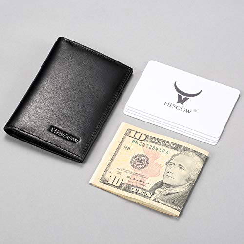 Slim Leather Credit Card Holder 4cc for Men & Women, Italian Calfskin (Black)2