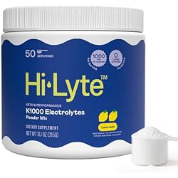 Hi-Lyte K1000 Electrolytes Powder, Lemonade, 50 Servings | 1,000mg Potassium, Zero Sugar, Non-GMO, Vegan, Gluten-Free, No Maltodextrin, Keto-Friendly, Blended in USA