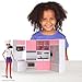 Doll Kitchen Playset for Kids, My Modern Mini Kitchen House Furniture Pretend Play Toy Accessories Set with Realistic Lights & Sounds for Toddlers, Girls (4-in-1)