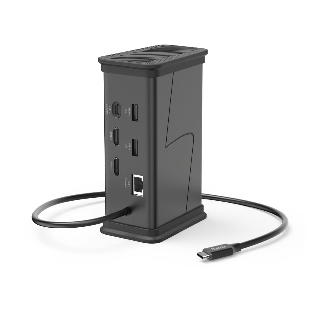 Hub USB-C Connect2Office Black, 9 porte, 2 x HDMI, USB-A, USB-C, LAN