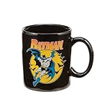 Vandor Batman Ceramic Mug, Black, 12-Ounce