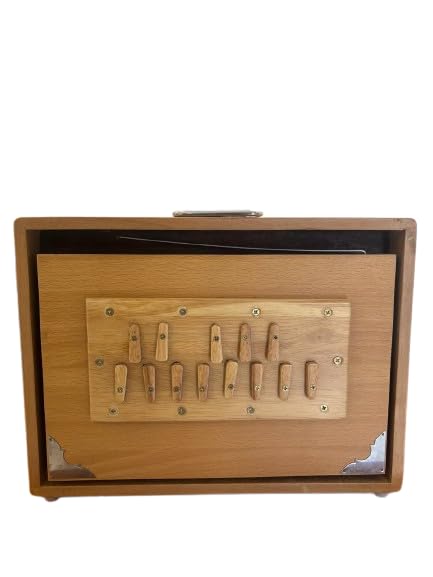 Shruti-Box aus reinem Teakholz, 38,1 cm, mit 13 Tasten, Musikinstrument mit Tragetasche