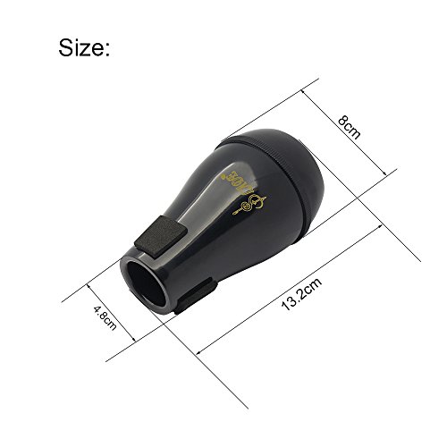 Festnight Alta qualidade Prática de pouco peso Trombone reta Mute Silencer Sourdine ABS material par