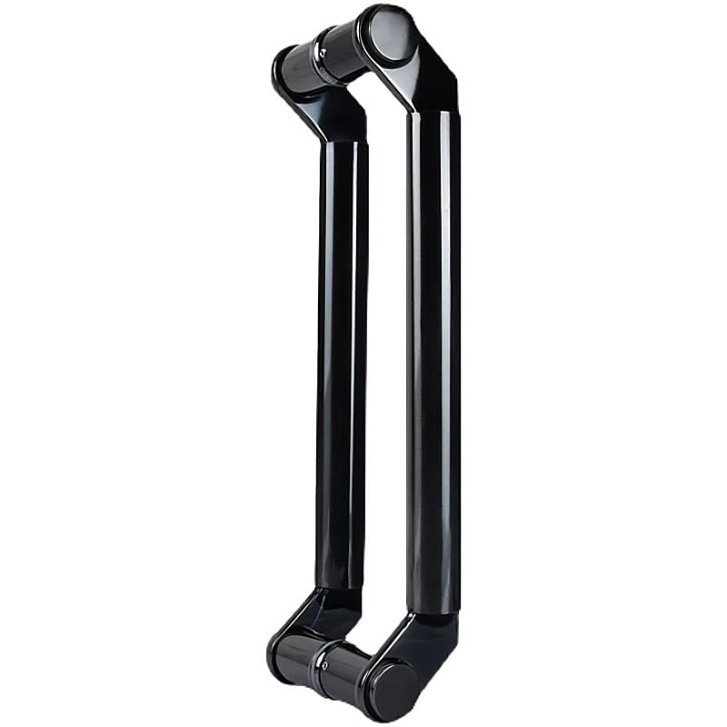 Poignée de porte en acier inoxydable push-pull noir 94cm double face hôtel terrasse