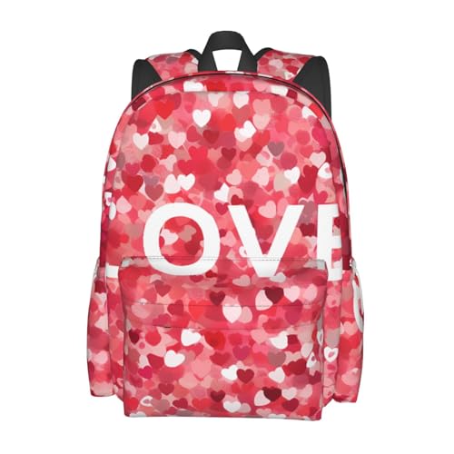 Travel Backpack for Women Men Many Small Heart Shapes Casual Daypack Large Capacity Nurse Bag2