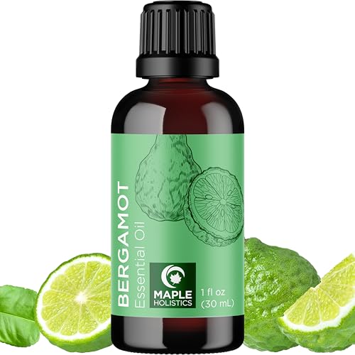 Image of Bergamot Essential Oil for Diffuser Aromatherapy - 100% Pure Citrus Bergamot Oil for Hair Skin and Nails Plus Undiluted Relaxing Aromatherapy Essential Oil for Diffusers Baths and Topical Uses 1oz
