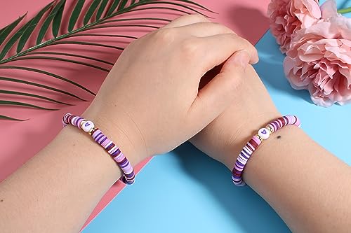 QqzsJewls First Day of School Gifts for Mother Daughter Back to School Bracelets Set of 2 Mommy and Me Matching Heart Wish Bracelet Jewelry Gifts3