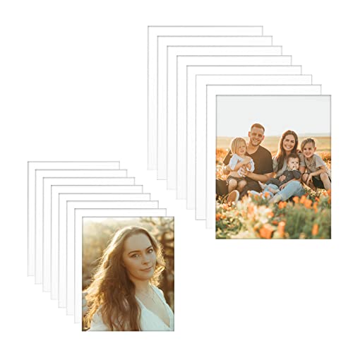 OFFNOVA 16 Stück Sublimations-Bilderrahmen, 15,2 x 20,3 cm, 10,2 x 15,2 cm, MDF-Posterrahmen für Sublimations-Wärmeübertragung, Weiß Cover