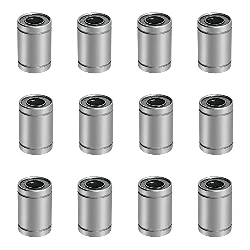 Roulement linéaire LM12UU en acier carbone Sae52100 avec 4 rangées de billes pour CNC x12