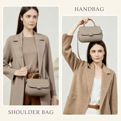 Image of MFFOR Genuine Leather Purse, Small Crossbody Bags for Women, Handbag | 8.3*2.4*5.9inch, Top handle, Shoulder purse, Multi-pocket, Adjustable strap