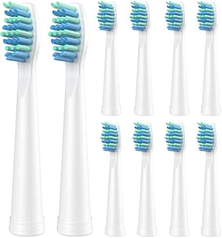 10 Pack Electric Toothbrush Replacement Heads Compatible with Sonic-FX Toothbrush, Brush Heads for SnapWhite Toothbrush Replacement Heads, White image 5