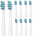 Produktbild 10 Stück Ersatzbürsten Passend für Fairywill Zahnbürste FW-D7/D8/FW-507/508/FW-551/FW515/2011/917/959, SG-E9 - Weiß Mittelweiche Borste Elektrische Zahnbürste Aufsteckbürsten