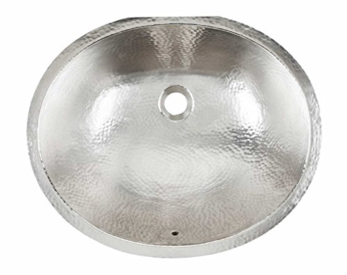 Sinkology Bou-0712Hn Undermount Bathroom Sink, 19-1/4", Hammered Nickel #TOP1