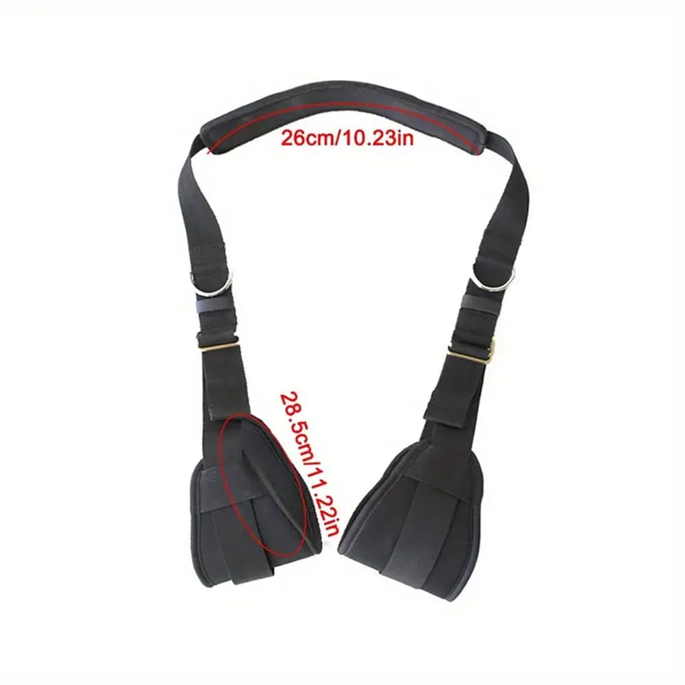 1 set di set sportivi per esercizi per gambe yoga in nylon nero per esercizi per le gambe