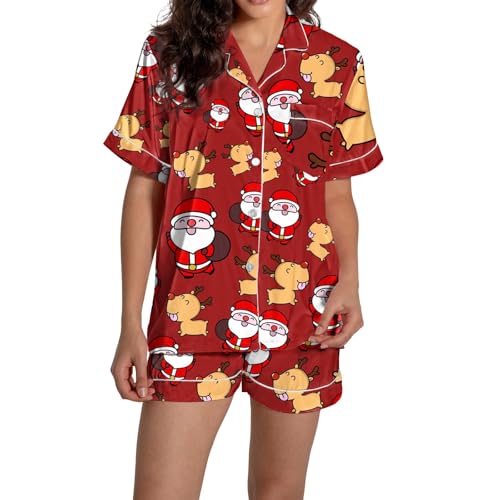 Pijama de satén para mujer, camisones largos, ropa de descanso para mujer, conjuntos de pijama para mujer, conjuntos de pijama cortos, conjuntos de pijamas esponjosos con botones, ropa de dormir para
