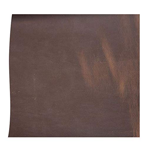 Cowhide leather Piece for Tooling Crafting Hobby Workshop Medium Weight (about 2.0 mm) dark brown Pre-Cut (about 12