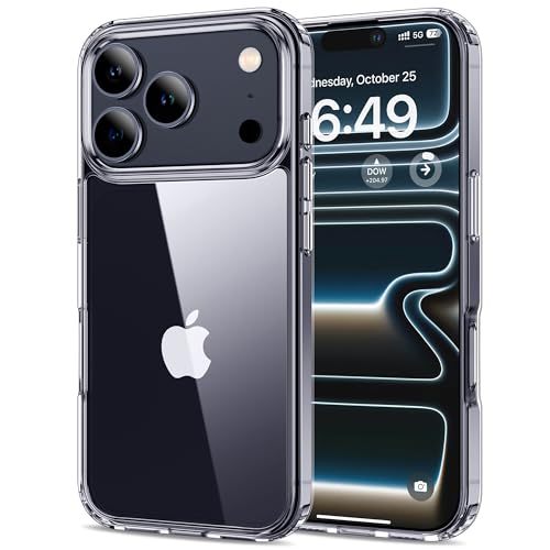 HOOMIL Hülle für iPhone 17 Pro Max Anti-Vergilbung Durchsichtige Handyhülle Stoßfeste Schutzhülle - Transparent