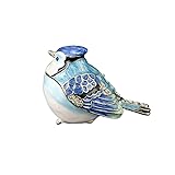 FLYuechun Ranan 6 x 4,5 x 3,8 cm - Boîte à bijoux en alliage métallique - Boîte à bijoux en alliage métallique - Ouverture à rabat - Anti-poussière - Boîte à accessoires en émail (bleu)