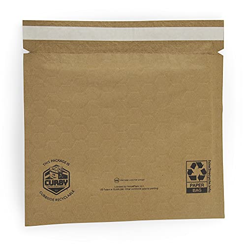 Image of CURBY 100% Curbside Recyclable Mailer, 9.875 inch x 9.5 inch, 25-Pack