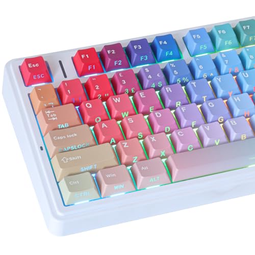 Touches PBT fantaisie Sunzit pour clavier de jeu mécanique Cherry MX ISO UK