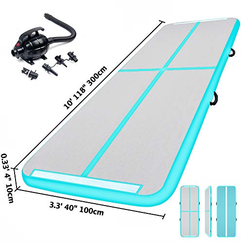 3M Esterilla Hinchable Air Track para Gimnasia con Bomba de Aire Eléctrica. Pista de Aire Inflable Tumbling Alfombrillas. Colchonetas Volteretas para de Aterrizaje, de Ejercicio, de Entrenamiento