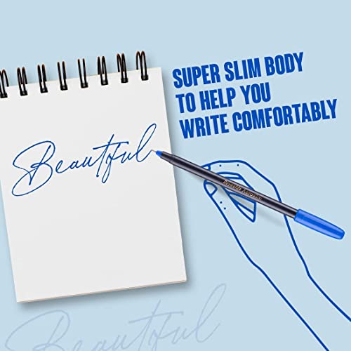 Reynolds AEROSLIM Ball Pen SET - 25 PENS (15 BLUE, 5 Black, 5 Red) | PENS WITH COMFORTABLE GRIP |BALL PENS FOR WRITING | PEN FOR STUDENTS & OFFICE STATIONERY | 0.7 mm TIP SIZE (Image - 4)