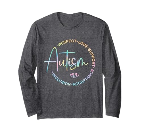 Respect Love Support Autism Awareness Month Women Men Long Sleeve T-Shirt