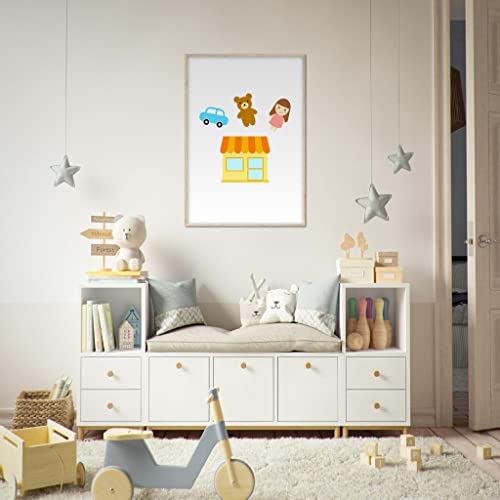 Art mural enfants Toy Shop idéal pour décorer une salle de jeux chaleureuse