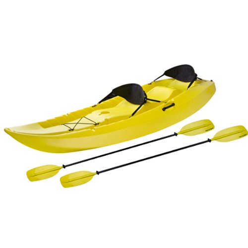 Lifetime Manta Tandem Sit on Top Kayak with Paddles and Backrests, 10 Feet, Yellow