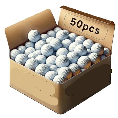Compatible 50Pcs 2-Layer Golf Balls 332 Dimple for Training &