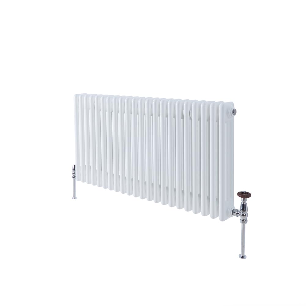 Milano White Windsor - Horizontal Traditional Column Radiator - 3 Column - 500Mm X 1010Mm